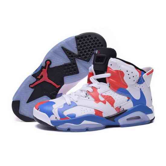 Air Jordan 6 Shoes 2015 Mens Camouflage White Blue Red
